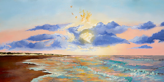 SOLD: Original / Playful Sea & Sky (PRINT AVAILABLE)