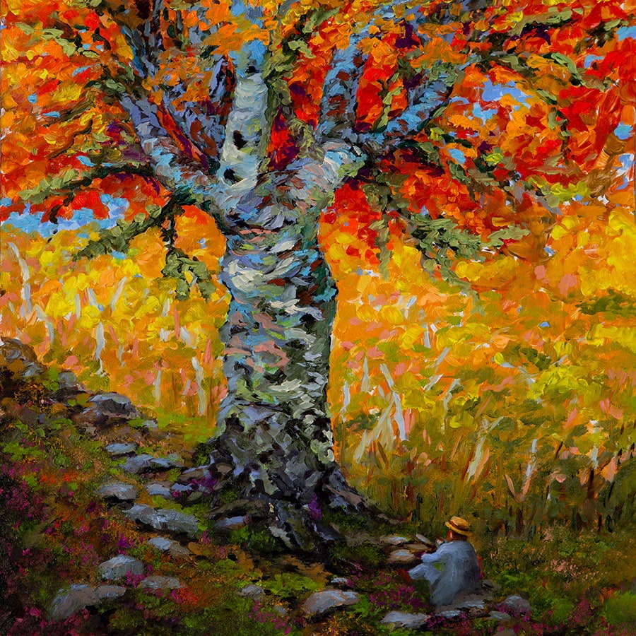 Van Gogh Tree Print (Original 16 x 16)