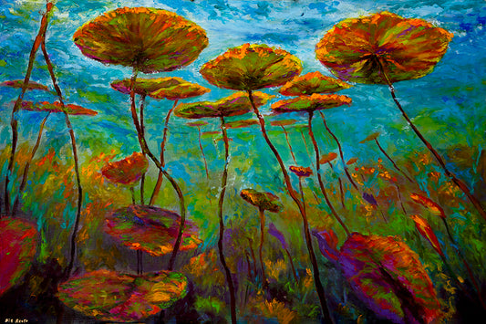 Colors in the Lake 24 x 36 (Oil: non-toxic)