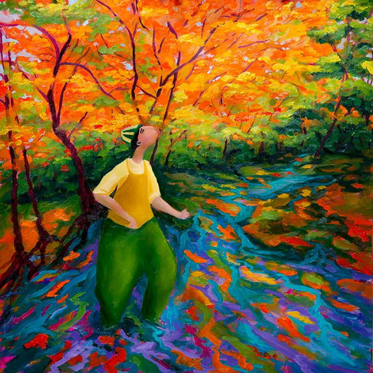 Autumn Fun Print (Original Size 18 x 18)