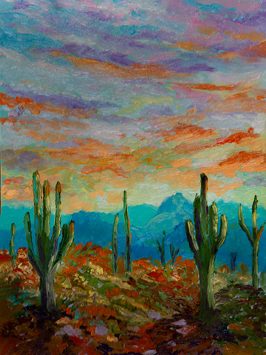 Saguaro Earth 12 x 9 (Oil: non-toxic)