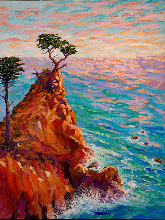 Lone Cypress 24 x 18 (Oil: non-toxic)