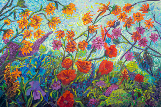 Petals in Motion 24 x 36 (Oil: non-toxic)