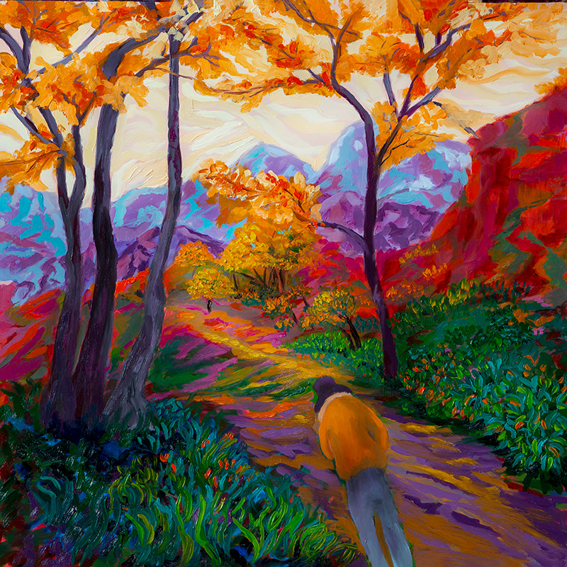 Walk Through the Seasons 18 x 18 (Oil: non-toxic)