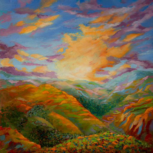 Hills Abound 18 x 18 (Oil: non-toxic)